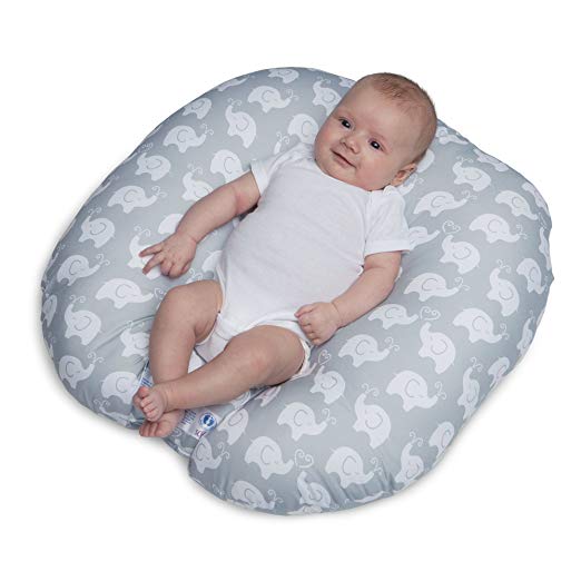 Boppy Newborn Lounger, Elephant Love Gray