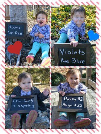 Valentine's Day Pregnancy Announcement with your kids #baby #pregnancy #maternity #announcement #cute #love