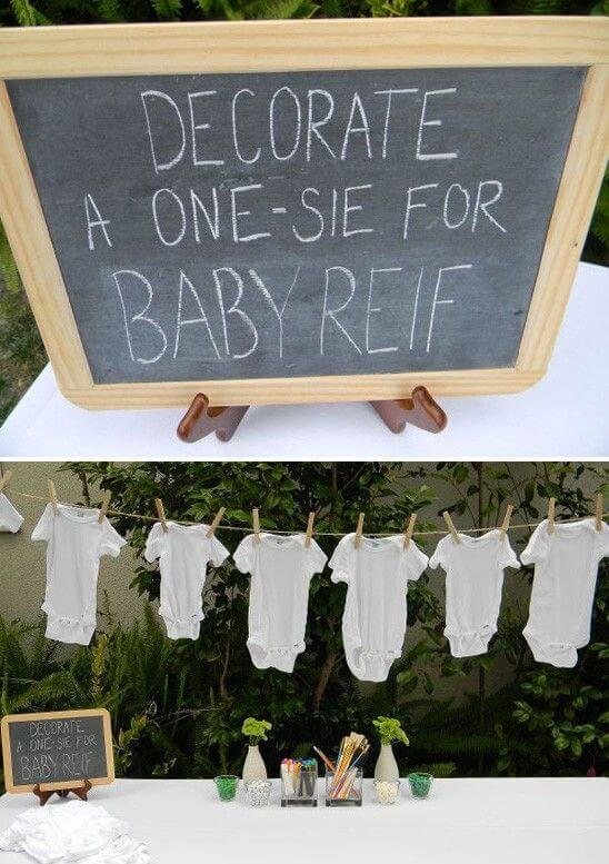 Baby Shower Games, Baby Shower Ideas, Onesies