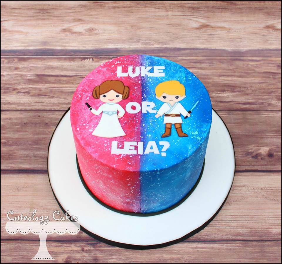 Luke or Leia? gender reveal cake ideas Luke or Leia? gender reveal cake ideas