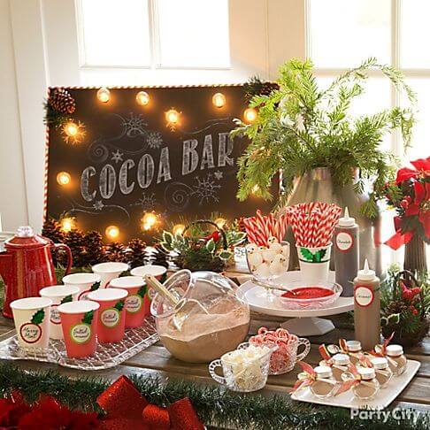 Christmas Baby Shower Cocoa Bar Christmas Baby Shower Cocoa Bar