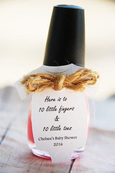 Baby Shower Favor, Thank you card, Nailpolish